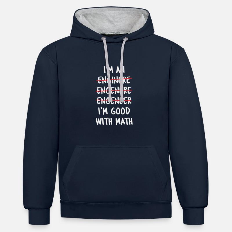 Engineer Engineering Mechanical engineering - Contrast hoodie - navy/heather grey