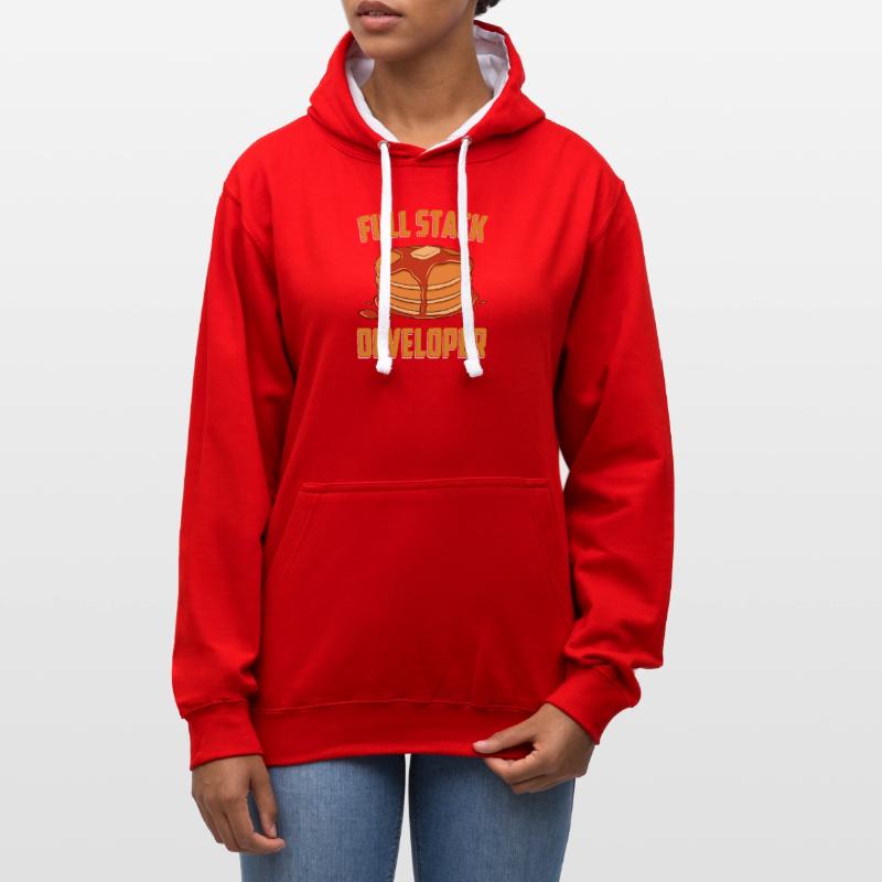 Full Stack Entwickler - Software Science Programmierer Kontrast-Hoodie