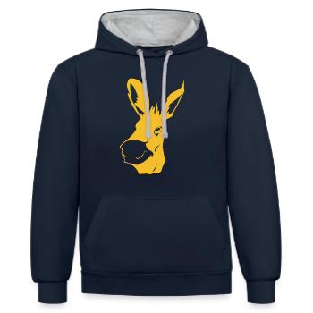 Esel - Kontrast-Hoodie - Navy/Grau meliert - Vorne - Nico (186cm)