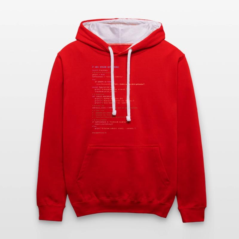 404 Brain Not Found Python Code Kontrast-Hoodie