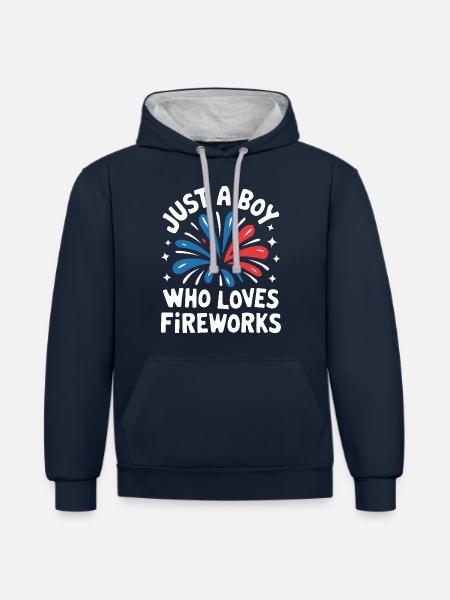 Pyrotechnics Fireworks Pyrotechnics - Contrast hoodie - navy/heather grey