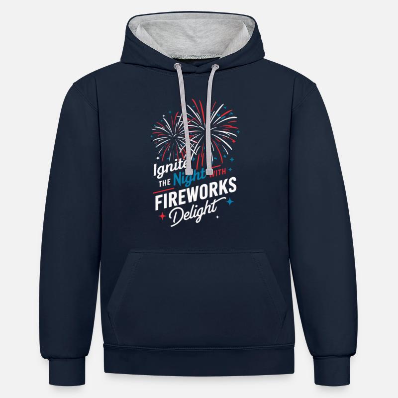 Pyrotechnics Fireworks Pyrotechnics - Contrast hoodie - navy/heather grey
