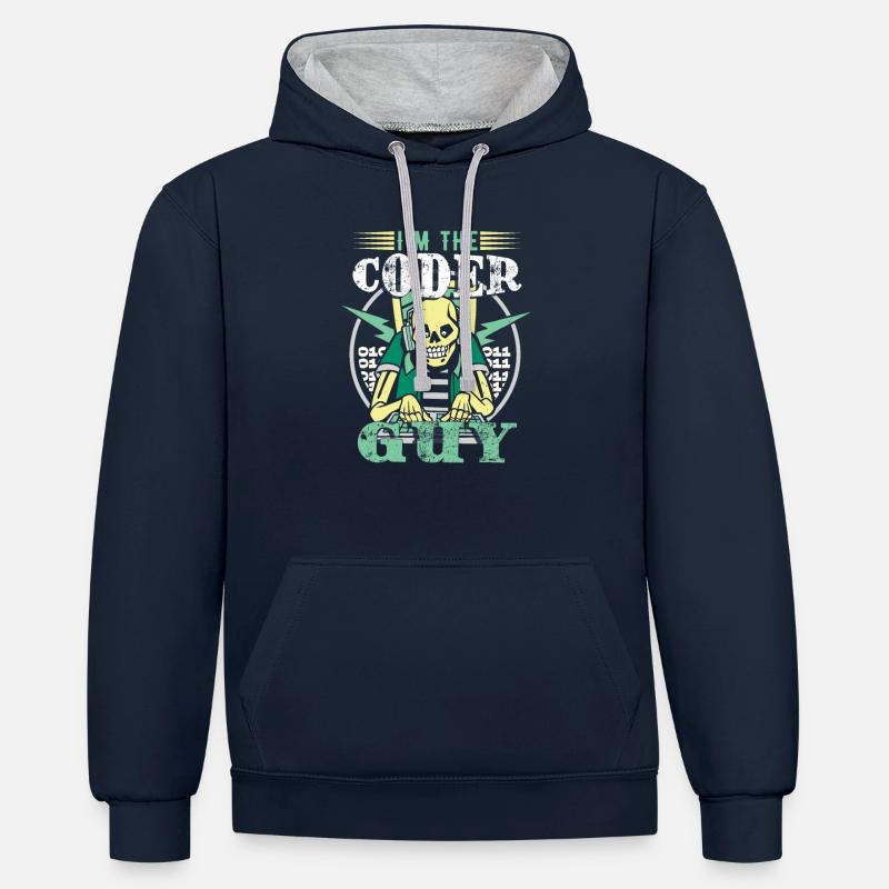 I'm The Coder Guy - Contrast hoodie - navy/heather grey