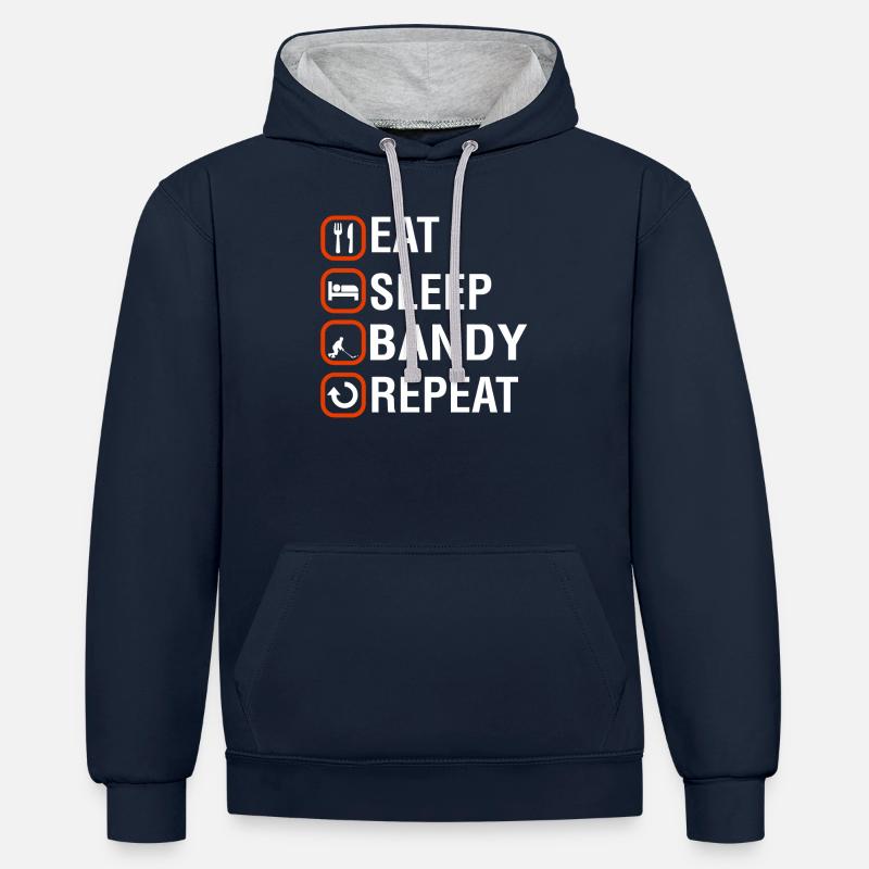 Cadeau d'anniversaire drôle - Sweat à capuche contrasté - bleu marine/gris chiné
