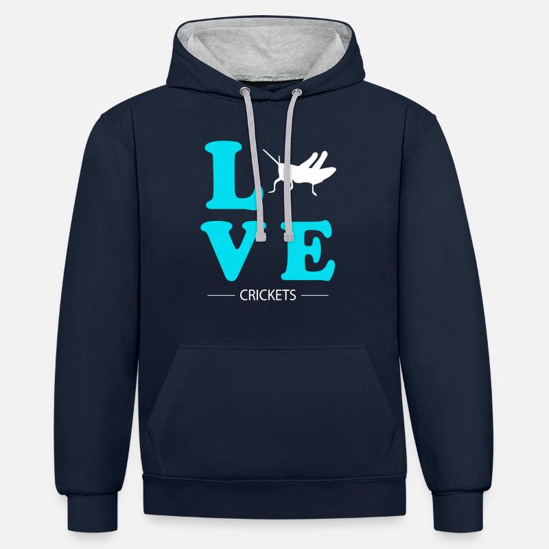 Cricket - Kontrast-Hoodie - Navy/Grau meliert