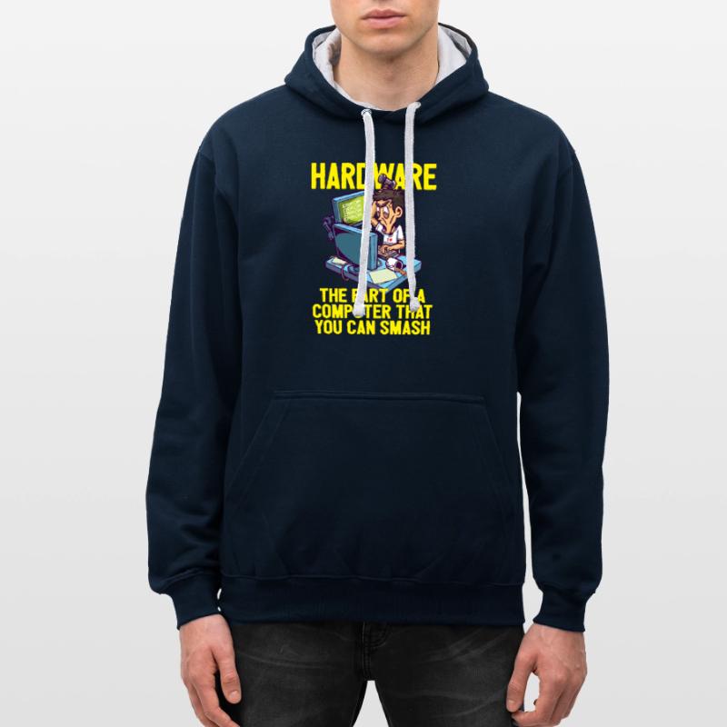Smash PC Hardware Debugging IT Coder Informatics Contrast hoodie