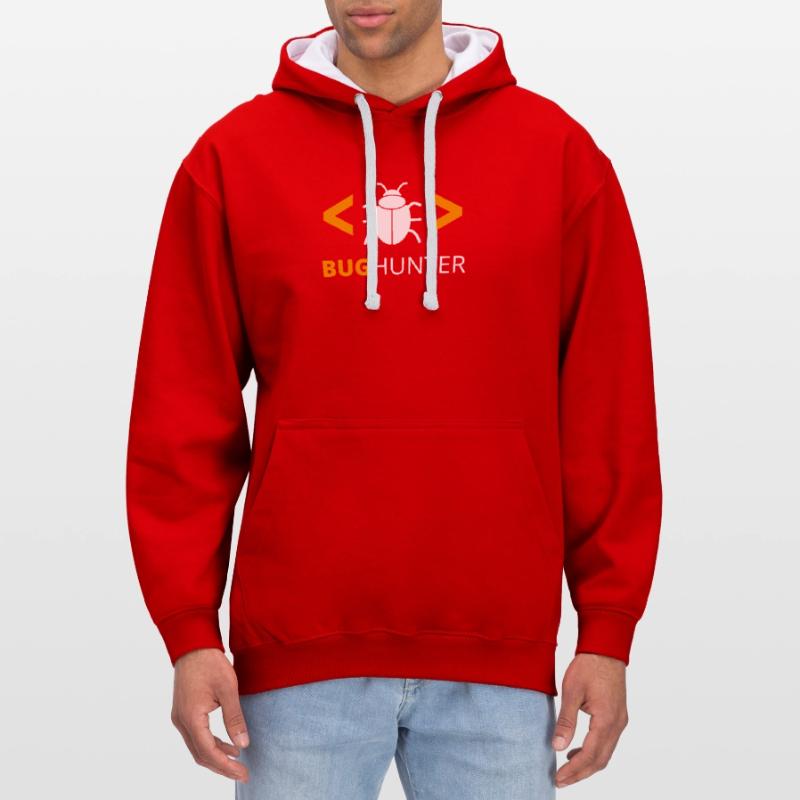 Bug Hunter Programmierer Debugger Kontrast-Hoodie