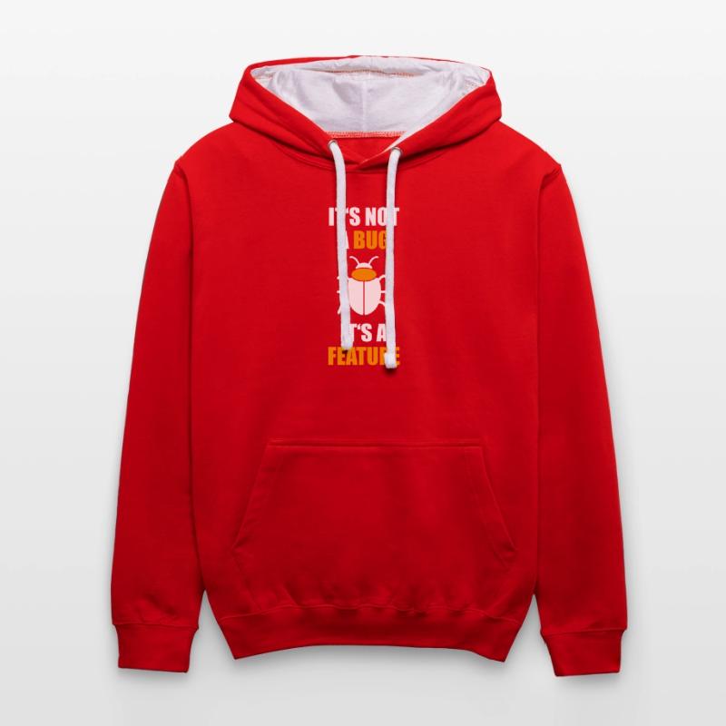 Not a Bug is a feature Programmer Coding Nerd Contrast hoodie