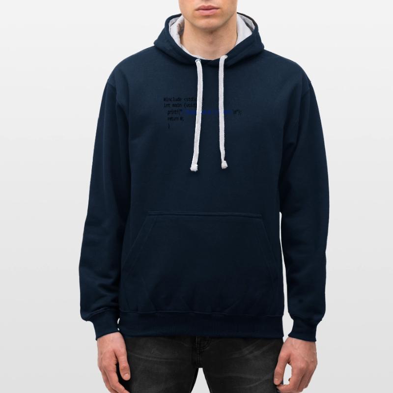 I stopped coding to be here. programmieren Kontrast-Hoodie