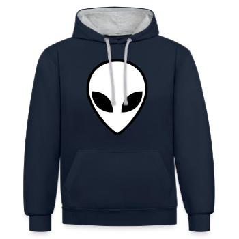 Alien - Kontrast-Hoodie - Navy/Grau meliert - Vorne - Nico (186cm)