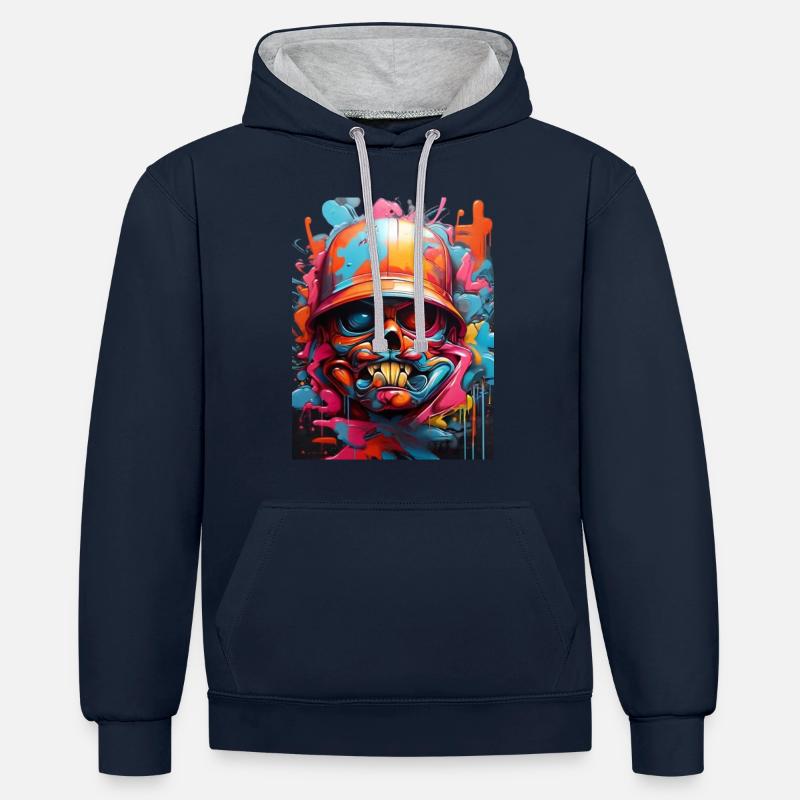 Graffiti style3 - Sweat à capuche contrasté - undefined
