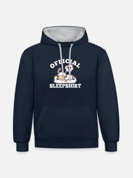 Official sleepshirt Sheep - Contrast hoodie - navy/heather grey