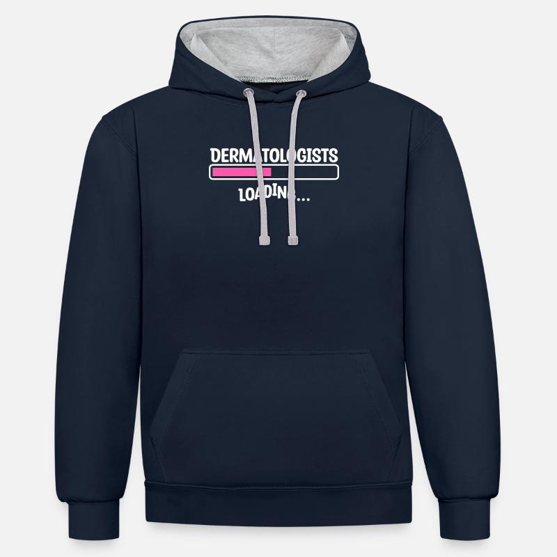 Dermatologists Loading Dermatologist Dermatology - Contrast hoodie - navy/heather grey
