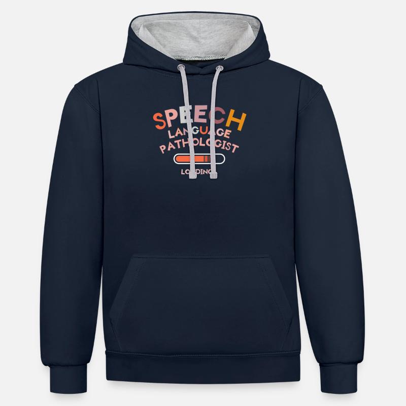 Speech Language Pathologist Loading SLPA - Contrast hoodie - navy/heather grey
