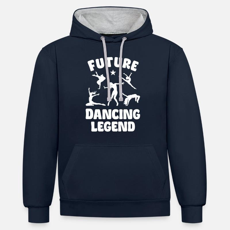 Future Dancing Legend - Sweat à capuche contrasté - bleu marine/gris chiné