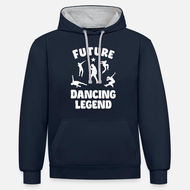 Future Dancing Legend - Sweat à capuche contrasté - bleu marine/gris chiné