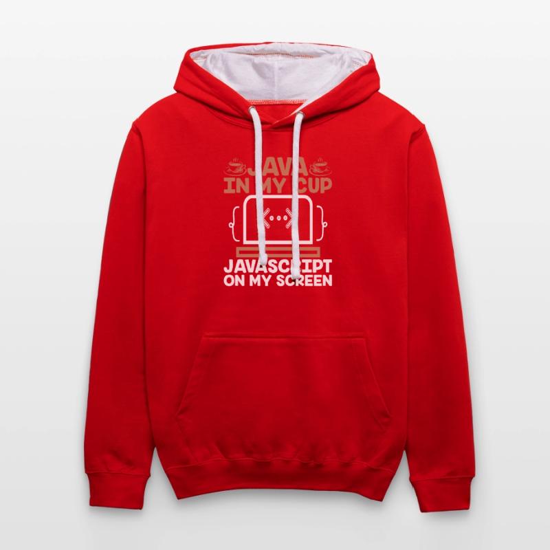 Kaffee-Codierung Programmierer Programmierer Entwickler Nerd Coff Kontrast-Hoodie