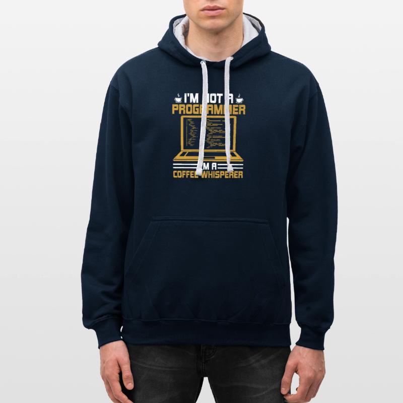 Kaffee-Codierung Programmierer Programmierer Entwickler Nerd Coff Kontrast-Hoodie