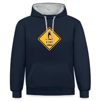 sup Australien Roadsign - Kontrast-Hoodie - Navy/Grau meliert - Vorne - Nico (186cm)