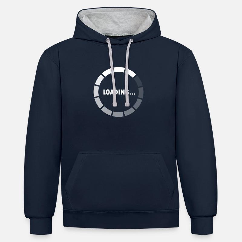 Ajax Loader - loading - waiting - Contrast hoodie - navy/heather grey