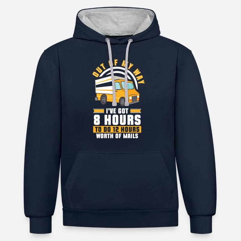 Postman Postman Parcels Courier Service - Contrast hoodie - navy/heather grey