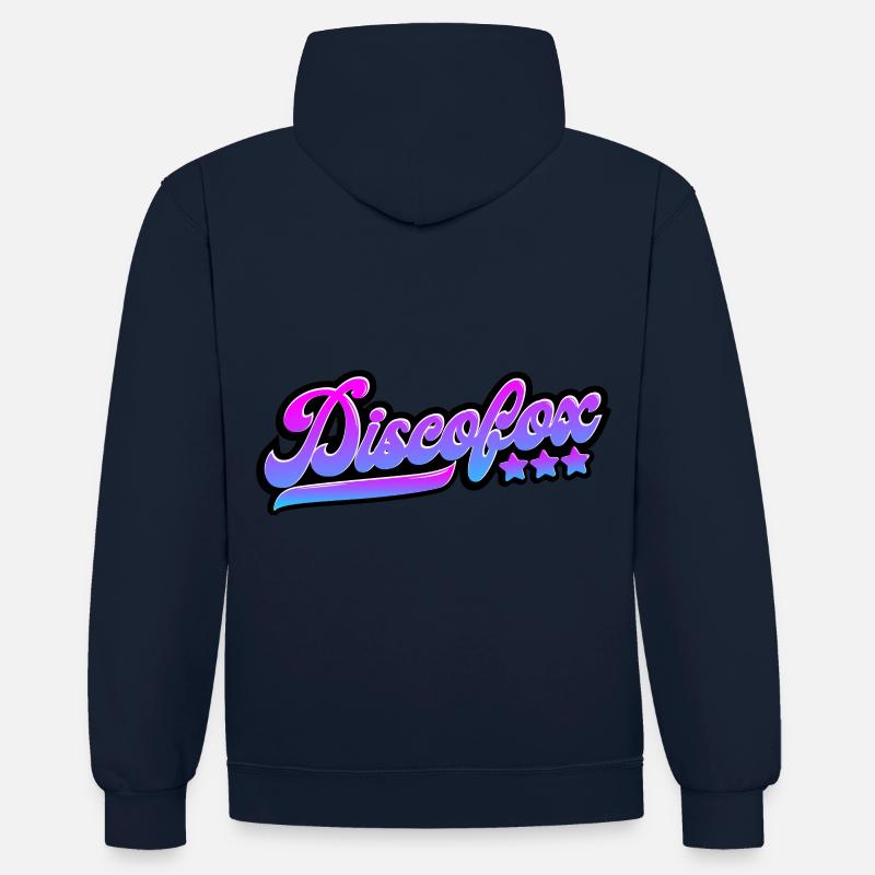 Chemise cadeau de danse Discofox - Sweat à capuche contrasté - bleu marine/gris chiné
