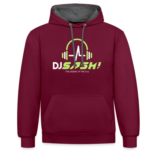 DJ SASH! - Headfone Beep - Contrast Colour Hoodie