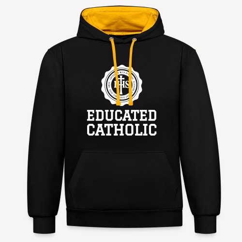 EDUCATED CATHOLIC - Contrast Colour Hoodie