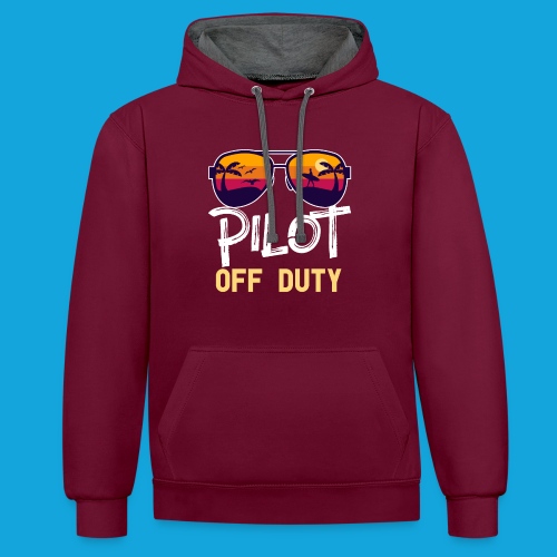Pilot Of Duty - Kontrast-Hoodie