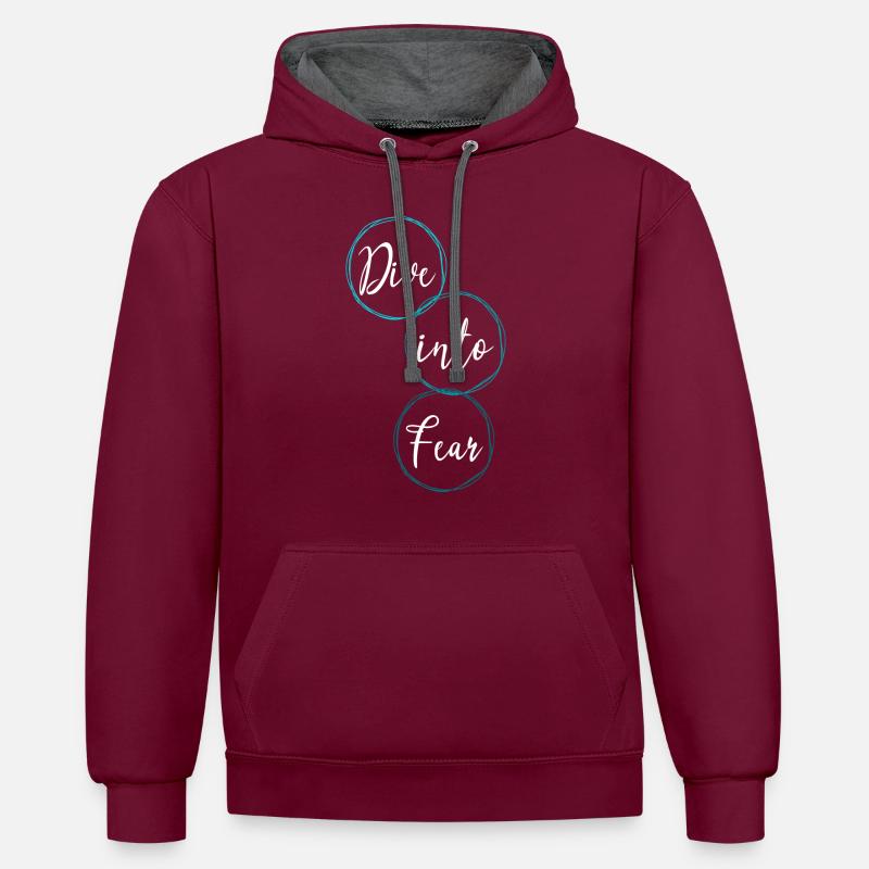 Bungee Jumping Experiences Courage - Contrast hoodie - burgundy/charcoal