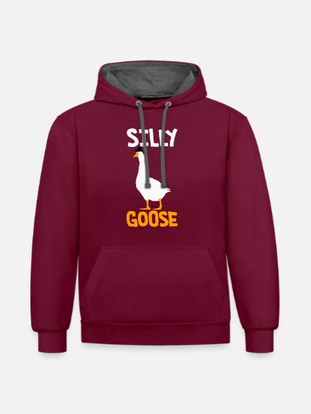 Silly Goose med en hat - Kontrast-hoodie - vinrød/antrasit