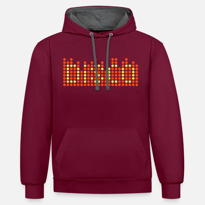 disco 2c equalizer FR - Sweat à capuche contrasté - bordeaux/anthracite