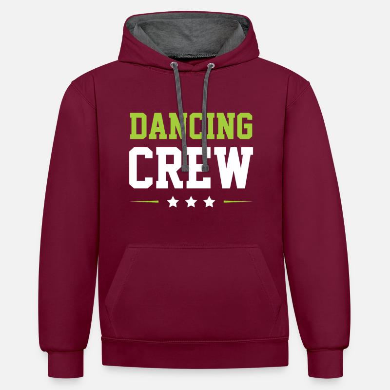 Équipe de danse - Sweat à capuche contrasté - bordeaux/anthracite