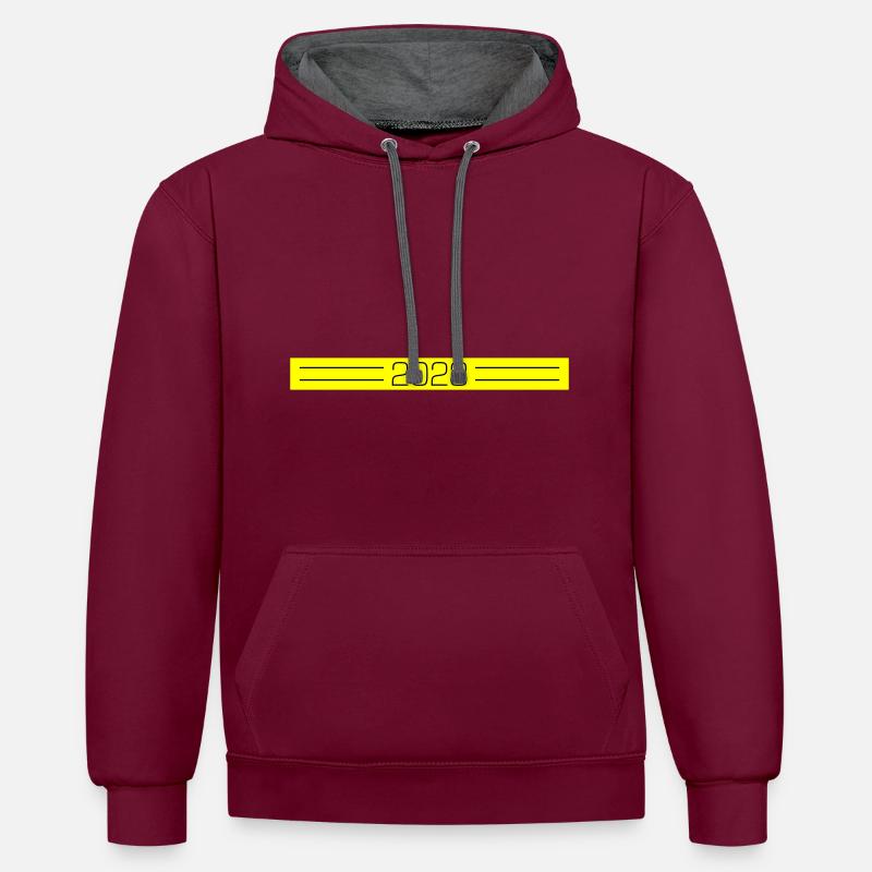 2023 Dash - Sweat à capuche contrasté - bordeaux/anthracite