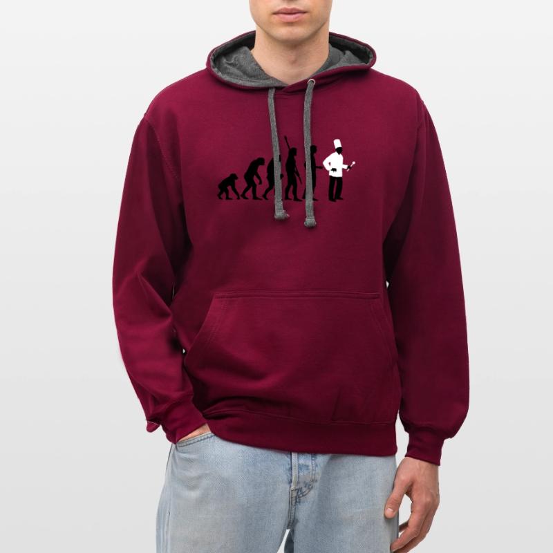 evolution_koch_2c Contrast hoodie