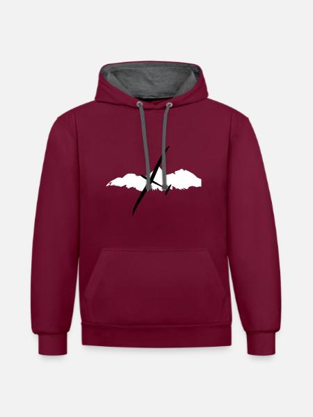 Glider Glider Glider Pilot Pilot - Contrast hoodie - burgundy/charcoal