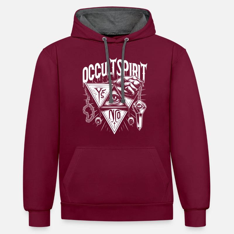OS logo Pendule 3 - Sweat à capuche contrasté - bordeaux/anthracite