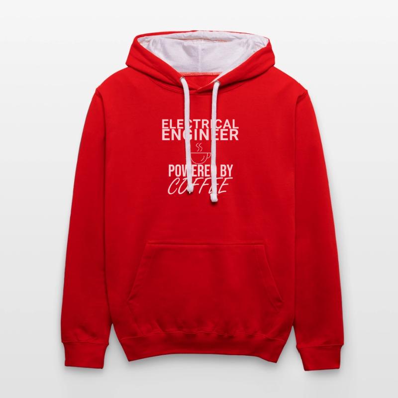 "Electrical Engineer Coffee | Electrical Engineering" Contrast hoodie