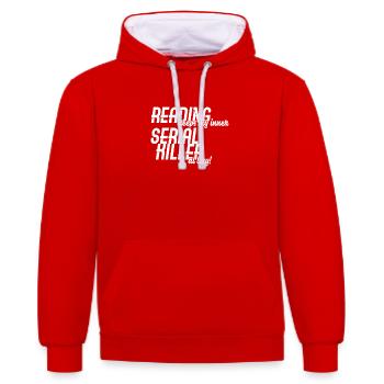Read Serial Killer - Contrast hoodie - red/white - Front - Liana (172cm) & Jaron (178cm)