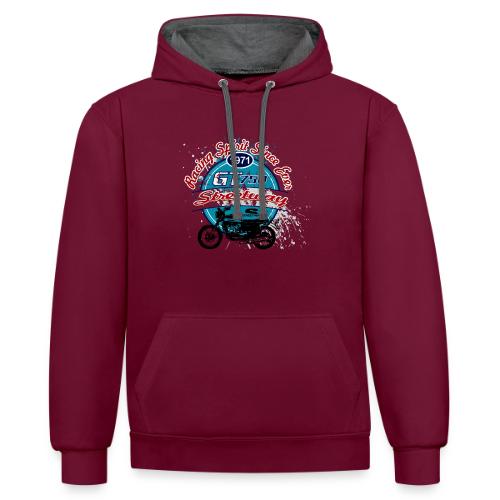 M090 - Sweat à capuche contrasté