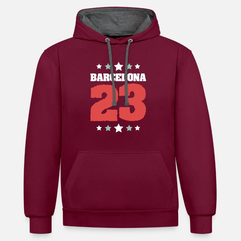 Maillot Barcelone 23 2023 - Sweat à capuche contrasté - bordeaux/anthracite