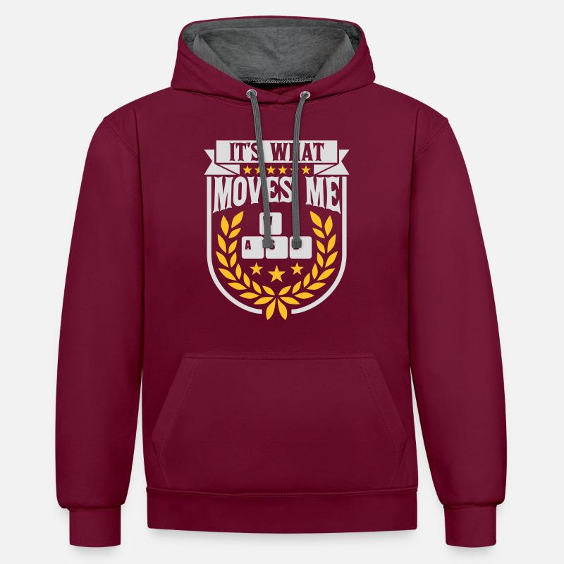 c’est ce qui m’émeut - Sweat à capuche contrasté - bordeaux/anthracite