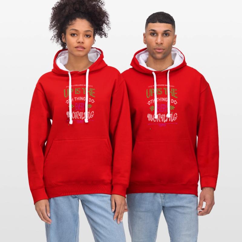 Computer Scientist Frontend Developer Computer Contrast hoodie