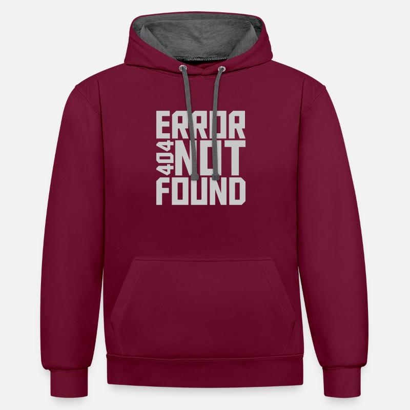 Error 404 not found - Contrast hoodie - burgundy/charcoal