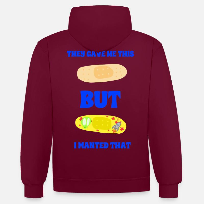 Klassisches Dressing oder Space Dressing - Kontrast-Hoodie - Weinrot/Anthrazit