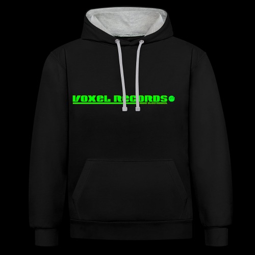 Voxel Records Banner Large - Contrast Colour Hoodie