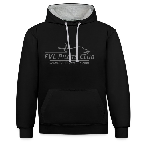FVL-PilotsClub Logo - Kontrast-Hoodie