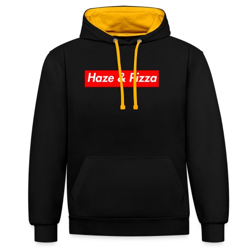 Haze & Pizza - Kontrast-Hoodie