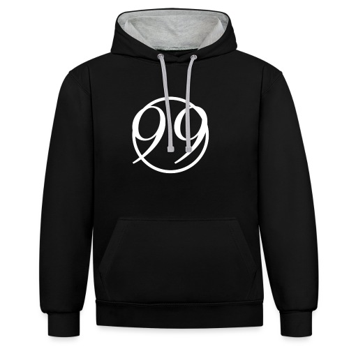 99_white - Contrast Colour Hoodie