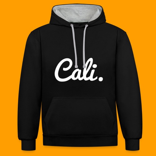 Cali s Logo Weiss - Kontrast-Hoodie